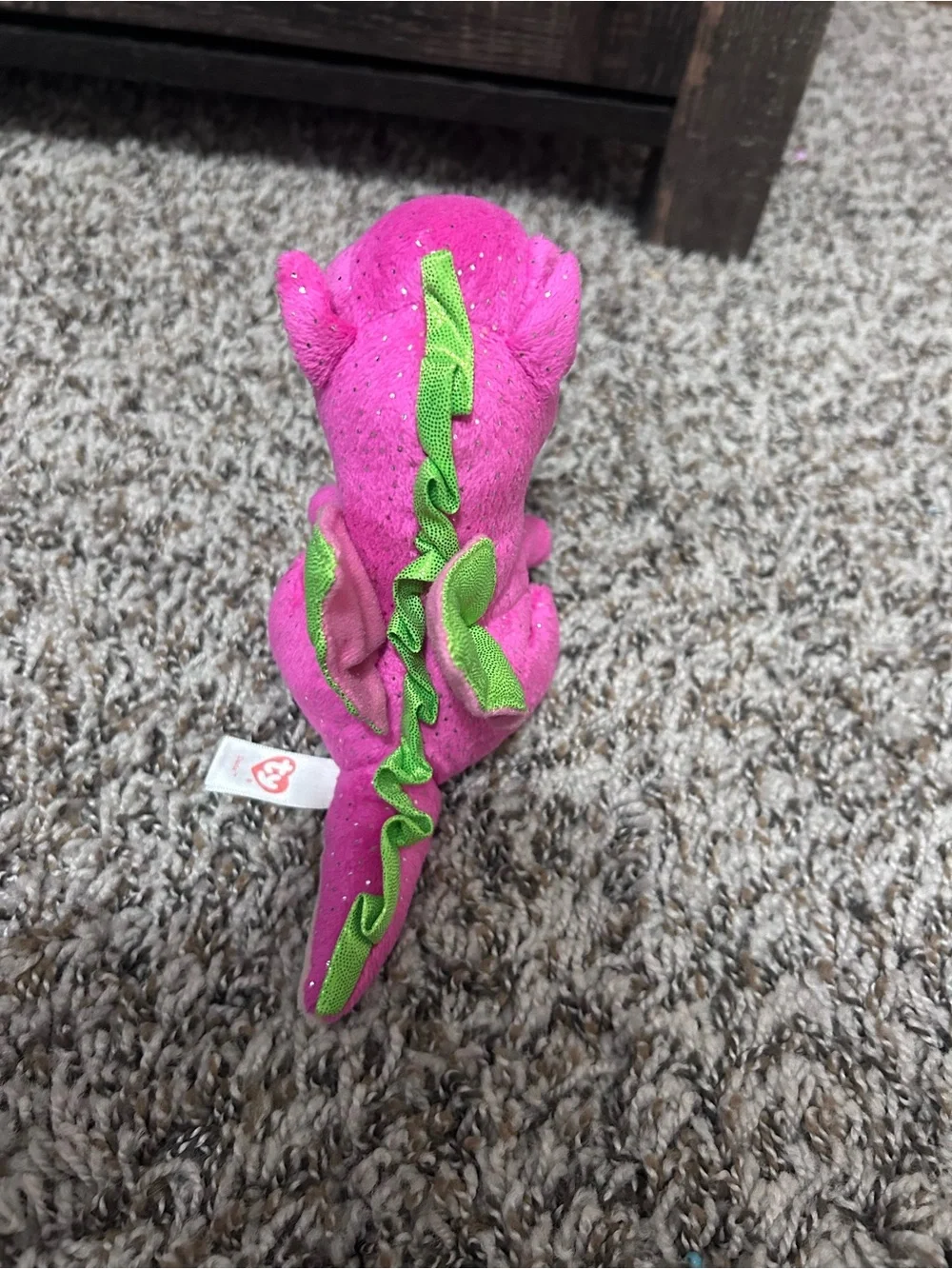 NWT Ty Plush Bundle Sloth and Dragon Pair - Gray & Bright Pink